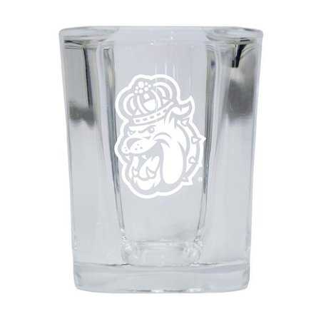 R & R IMPORTS R & R Imports SGSE2-C-JMU20 James Madison Dukes 2 oz Square Shot Glass Laser Etched Logo Design - Pack of 2 SGSE2-C-JMU20